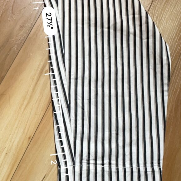 Tapered tencel and cotton pleated striped pant - Picture 6 of 10